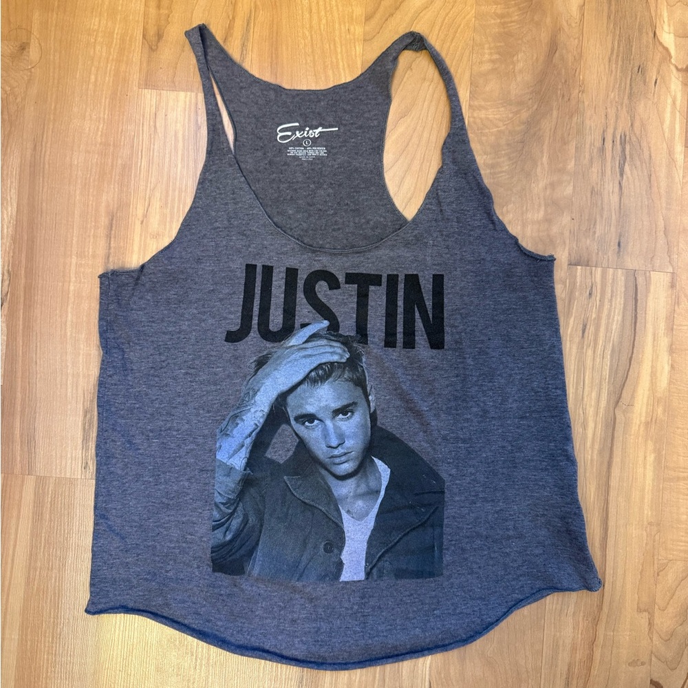 Vintage Justin Bieber Graphic Tank Top